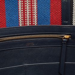 Pre Owned Celine Multicolor Striped Woven Canvas Phantom Cabas Tote