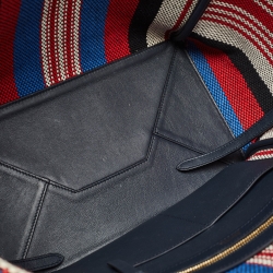 Pre Owned Celine Multicolor Striped Woven Canvas Phantom Cabas Tote