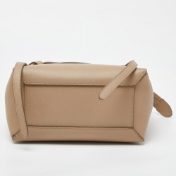 Pre Owned Celine Beige Leather Micro Belt Bag