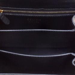 Pre Owned Celine Black Python Small Classic Box Flap Bag