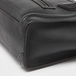 Pre Owned Céline Black Leather Nano Luggage Tote