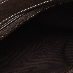 Pre Owned Celine Brown/Beige Macadam Canvas and Leather Hobo