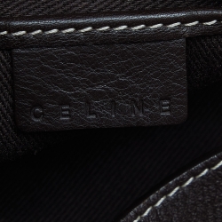 Pre Owned Celine Brown/Beige Macadam Canvas and Leather Hobo