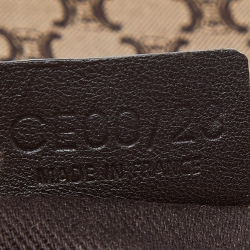 Pre Owned Celine Brown/Beige Macadam Canvas and Leather Hobo