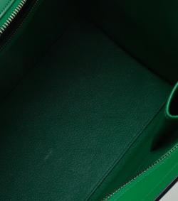 Pre Owned Celine Green Smooth Calfskin Mini Luggage Tote