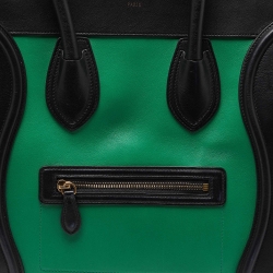 Celine Tricolor Leather Mini Luggage Tote