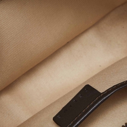 Pre Owned Celine Dark Brown Macadam Canvas and Leather Baguette Bag