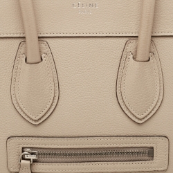 Pre Owned Celine Dune Leather Micro Luggage Tote