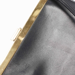 Pre Owned Celine Black Leather Mini Clasp Crossbody Bag