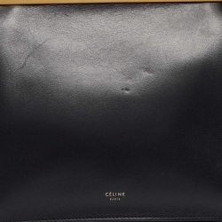 Pre Owned Celine Black Leather Mini Clasp Crossbody Bag