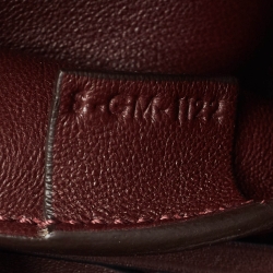 Pre Owned Celine Burgundy/Red Leather Medium Edge Top Handle Bag