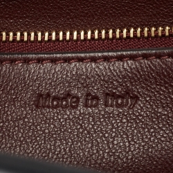 Pre Owned Celine Burgundy/Red Leather Medium Edge Top Handle Bag