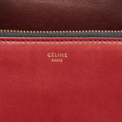 Pre Owned Celine Burgundy/Red Leather Medium Edge Top Handle Bag
