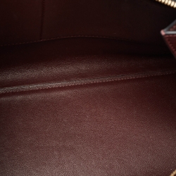 Pre Owned Celine Burgundy/Red Leather Medium Edge Top Handle Bag