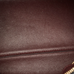 Pre Owned Celine Burgundy/Red Leather Medium Edge Top Handle Bag