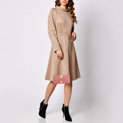 Pre Owned Celine Pink/Tan Macadam Suede and Leather Baguette Bag
