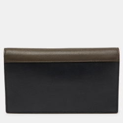 Celine Tri Color Leather and Python Pocket Clutch
