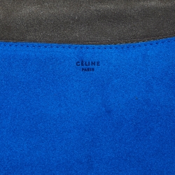 Pre Owned Celine Tricolor Leather and Suede Medium Diamond Shoulder Bag