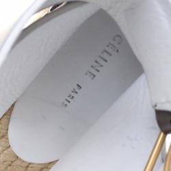 Pre Owned Celine Black Leather Espadrille Wedge Sandals Size 40