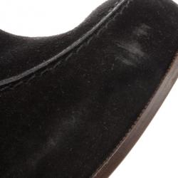 مملوكة مسبقًا Celine Black Suede Loafer Platform Pumps Size 40