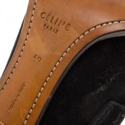 مملوكة مسبقًا Celine Black Suede Loafer Platform Pumps Size 40