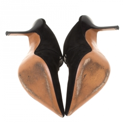 Celine Black Suede Pointed Toe Mules Size 40