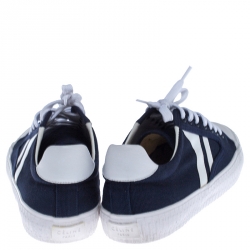 Pre Owned Celine Blue/White Canvas Plimsole Sneakers Size 40