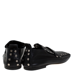 مملوكة مسبقًا حذاء لوفرز سيلين حلقات مرصعة جلد أسود مقاس 38