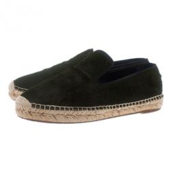 Pre Owned Celine Green Pony Hair Espadrilles Size 38