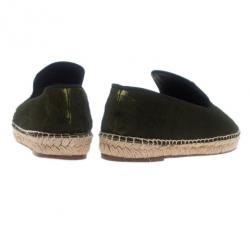 Pre Owned Celine Green Pony Hair Espadrilles Size 38