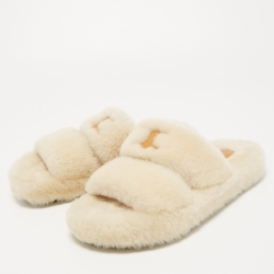 Celine fur hot sale slippers