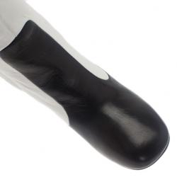 Pre Owned Celine Two Tone Leather Over The Knee Boots Size 38.5