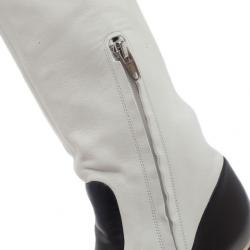 Pre Owned Celine Two Tone Leather Over The Knee Boots Size 38.5