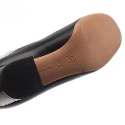 Pre Owned Celine Two Tone Leather Over The Knee Boots Size 38.5