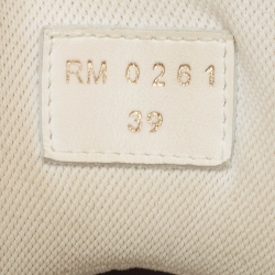 Pre Owned Celine White Leather CT-01 Z High Top Sneakers Size 39