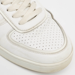 Pre Owned Celine White Leather CT-01 Z High Top Sneakers Size 39