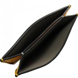 Pre Owned  حافظة بطاقات سيلين غوسيت جلد صفراء