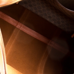 Céline Brown Macadam Coated Canvas and Leather Duffle Bag