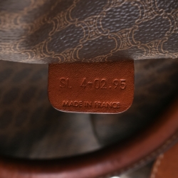 Céline Brown Macadam Coated Canvas and Leather Duffle Bag