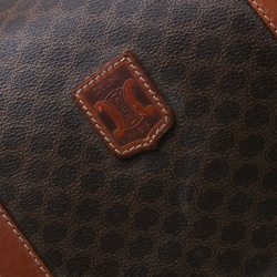 Céline Brown Macadam Coated Canvas and Leather Duffle Bag
