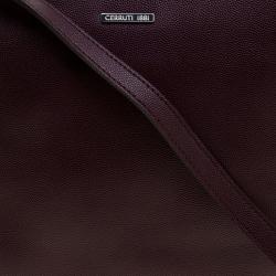 Pre Owned Cerruti 1881 Burgundy Leather Cerrutis Crossbody Bag