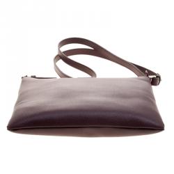 Pre Owned Cerruti 1881 Burgundy Leather Cerrutis Crossbody Bag