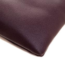 Pre Owned Cerruti 1881 Burgundy Leather Cerrutis Crossbody Bag