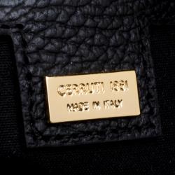 Pre Owned Cerruti 1881 Black Leather Cerrutis Chain Tote