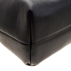 Pre Owned Cerruti 1881 Black Leather Cerrutis Chain Tote