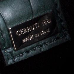 Cerruti 1881 Green Croc Embossed Leather Alison Hobo