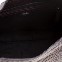 Cerruti 1881 Purple Croc Embossed Leather Alison Hobo