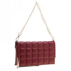 مملوكة مسبقًا Cerruti 1881 Red Quilted Leather Cerrutis Crossbody Bag