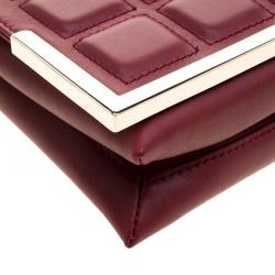 مملوكة مسبقًا Cerruti 1881 Red Quilted Leather Cerrutis Crossbody Bag