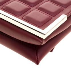 مملوكة مسبقًا Cerruti 1881 Red Quilted Leather Cerrutis Crossbody Bag